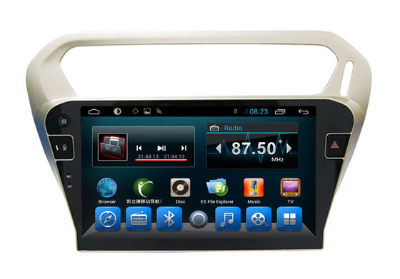 China Quad Core Car Dvd Player Peugeot Navigation System 301 Kitkat Systems supplier