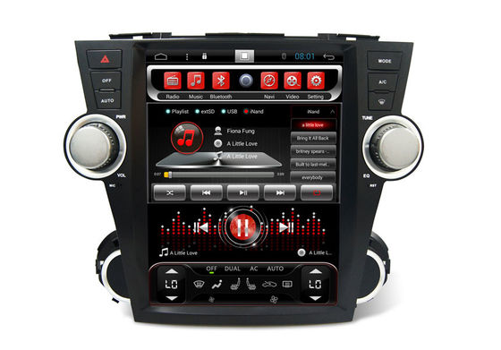 China Car Stereo Bluetooth 12.1 Toyota Gps Navigation Unit Highlander 2008 2012 supplier