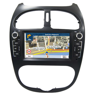 China Peugeot 206 GPS Navigation Car Multimedia DVD Player With Android / Windows System supplier