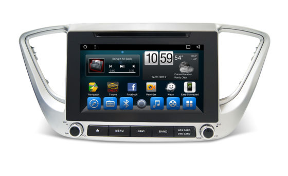 China Double Din Android Auto Multimedia Player 8.0 Inch Hyundai Verna 2018 With Navigation Bluetooth WiFi supplier