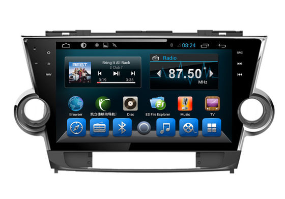 China Highlander 2012 Car Audio Player Toyota Navigation System with 10.1 Inch Monitor supplier
