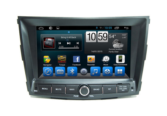 China Quad Core Entertainment System Vehicle DVD Players For Ssangyong Tivolan supplier