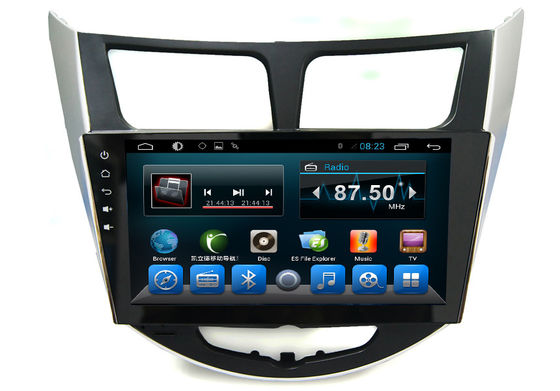 China Android 2 Din Radio System GPS Auto Navigation Verna Accent Solaris Car Video Audio Player supplier