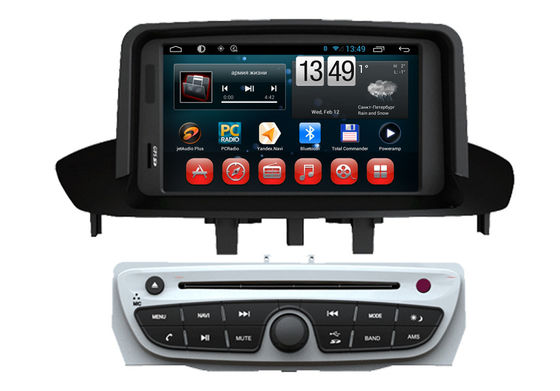 China Android 4.4 OS GPS Radio Tv Double Din Car DVD Player For  Megane 2014 supplier