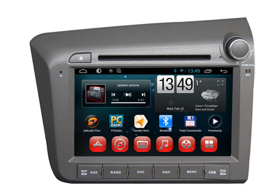 China Honda 2012 Civic Right Side Navigation System Android DVD Player Steering Wheel Control supplier