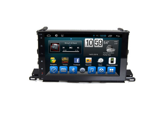 China Car Stereo 10" Dvd Player With Bluetooth Android Car GPS Navigation For Toyota Highlander supplier